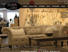 Tablet Screenshot of diamondsandlacebridal.com